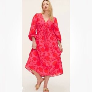 Classic Rose Linen Long‎ Sleeve Maxi Dress - kate spade new york x Target